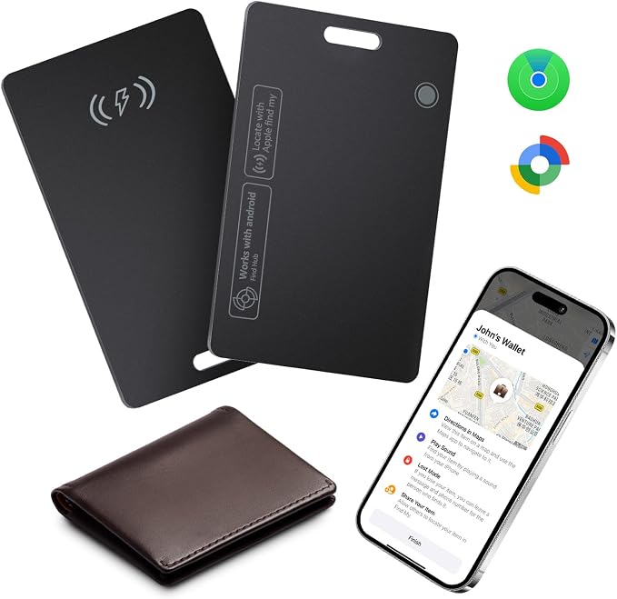 StrideSafe™ Wallet Tracking Card – Apple Find My & Google Find Hub