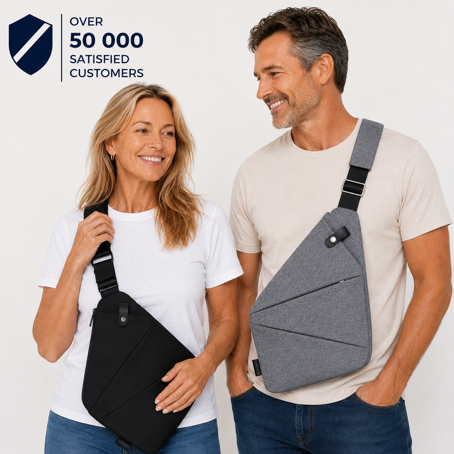 Over 50,000 satisfied customers – StrideSafe anti-theft crossbody bag